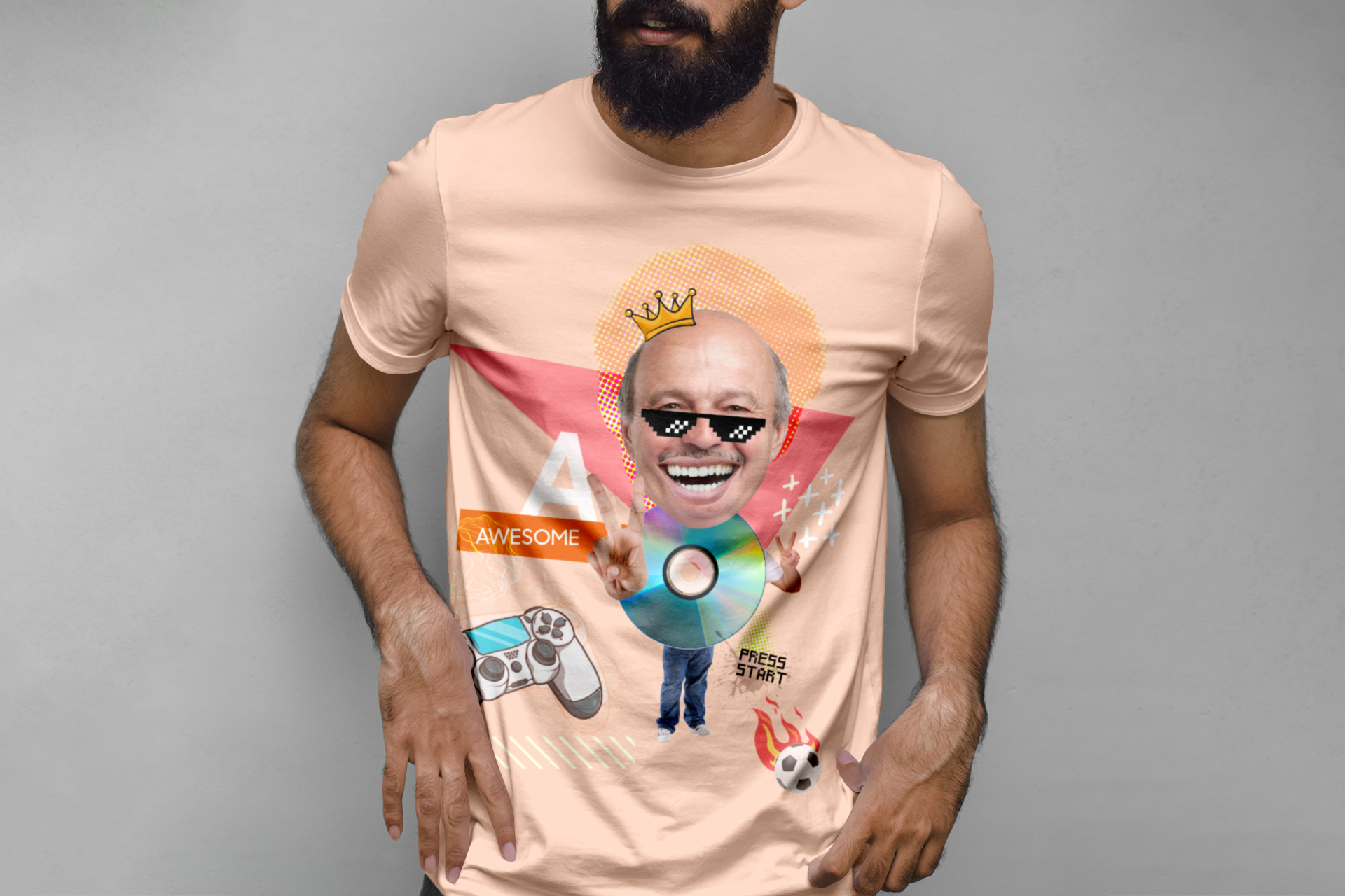 Free-Beard-Man-Wearing-T-Shirt-Mockup